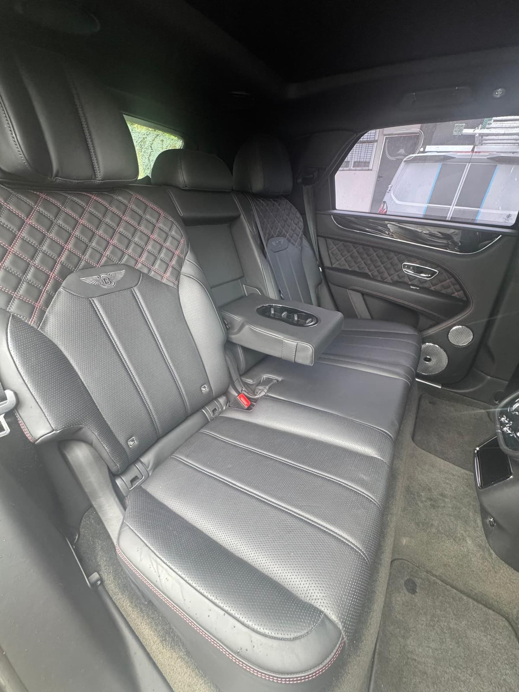 Armoured Bentley Bentayga rear cabin, secure transport in Corsica